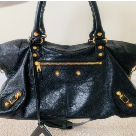 BALENCIAGA Agneau Giant 12 Gold Part Time Black - Picture 2 of 10